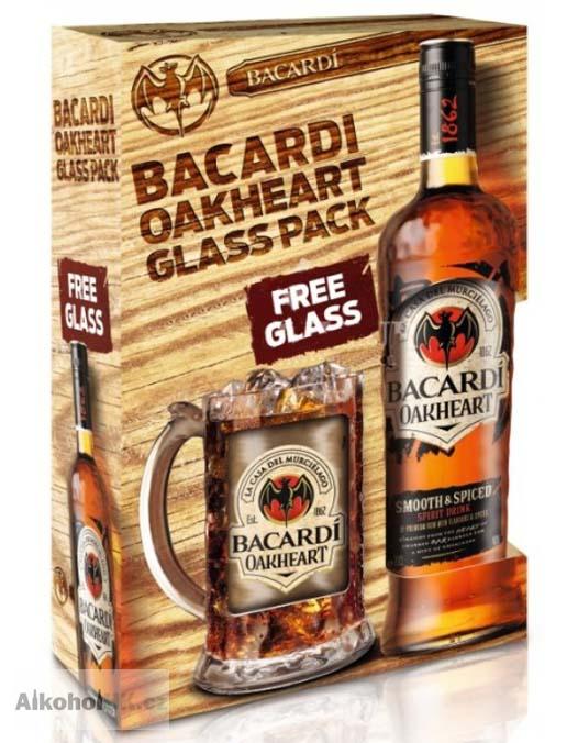 Bacardi Oakheart + sklo 0,7 l