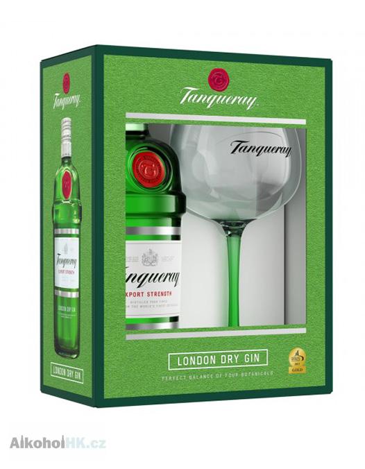 Tanqueray London Dry Gin + sklenička 0,7 l