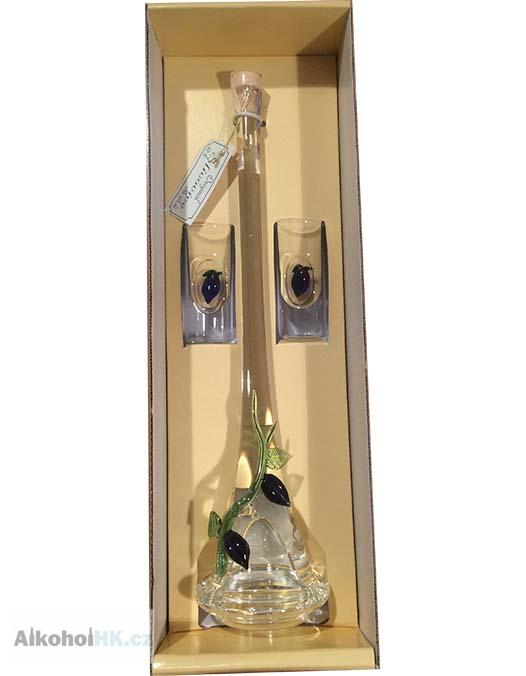 Slivovice Ještěd + 2x sklenička 0,2 l