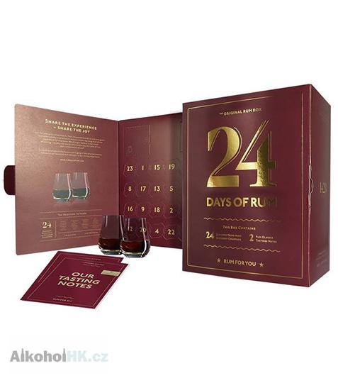 24 Days of Rum kalendář 2021 + 2 x sklenička 24 x 0,02 l