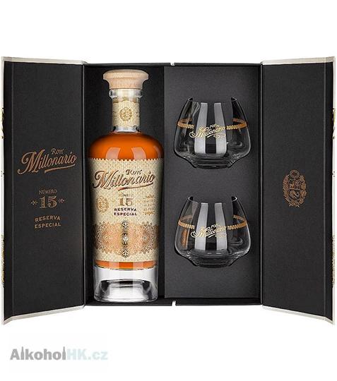 Millonario Número 15 Reserva Especiál + 2x sklo 0,7 l