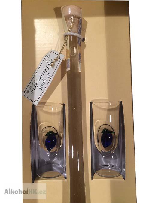 Slivovice Ještěd + 2x sklenička 0,2 l