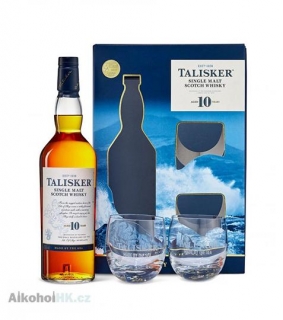 Talisker 10 let + 2x sklenička 0,7 l