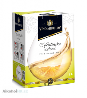 Víno Mikulov Veltlínské Zelené bag in box 5 l