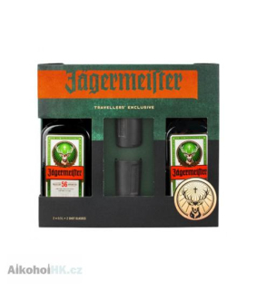 Jagermeister + 2x panák 2x 0,5 l
