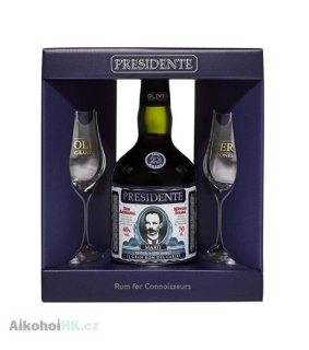 Presidente 23 let + 2x sklenička 0,7 l