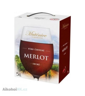 Mutěnice Merlot Bag in box 5 l