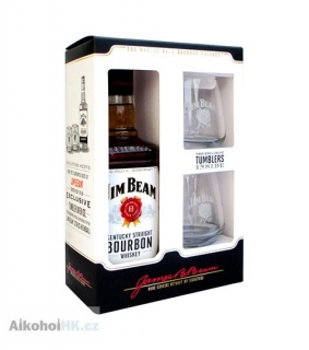 Jim Beam + 2x sklo 0,7 l