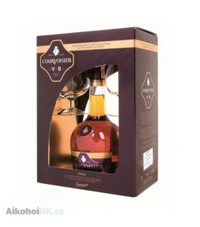 Courvoisier VS + 2x sklenička 0,7 l