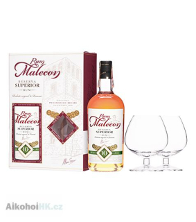 Malecon 10 let + 2x sklo 0,7 l 