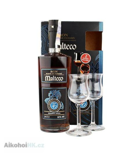 Malteco 10 let Anejo Suave + 2x sklenička 0,7 l