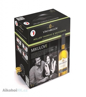Víno Mikulov Müller Thurgau & Sauvignon bag in box 3 l
