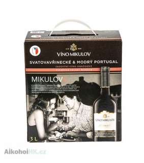 Víno Mikulov Svatovavřinecké & Modrý Portugal bag in box 3 l
