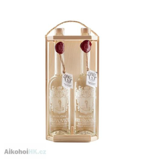 Sudlička Slivovice a Hruškovice Dárková Kazeta 2x0,5 l