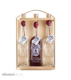 Sudlička Slivovice, Ořechovka a Hruškovice Dárková Kazeta 3x0,5 l