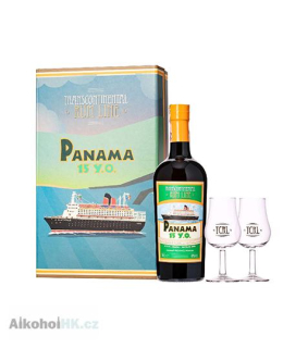 Transcontinental Rum Line 2003 Panama 15 let + 2x sklenička 0,7 l