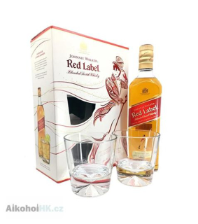 Johnnie Walker Red 5 let + 2x sklo 0,7 l