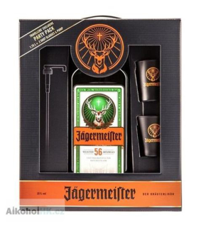 Jagermeister + pumpička + 2x sklenička 1,75 l