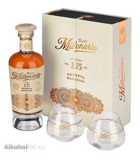 Millonario Número 15 Reserva Especiál + 2x sklo 0,7 l